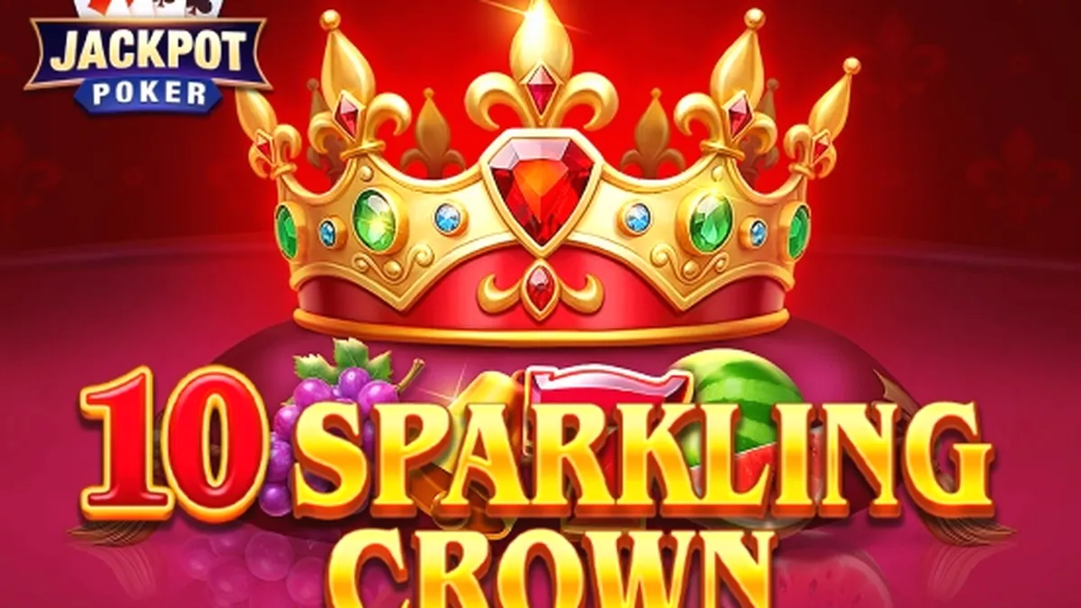 Isang masiglang view ng 10 Sparkling Crown slot na nagpapakita ng mga prutas at korona